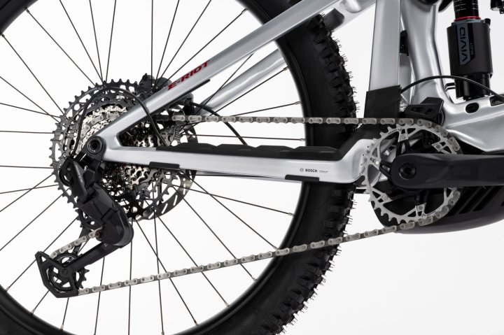 Ghost E-RIOT CF ADVANCED - Mullet Carbon E-MTB - 2026 - rebel red / misty grey glossy – Bild 6
