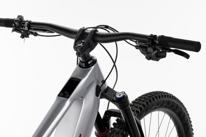 Ghost E-RIOT CF ADVANCED - Mullet Carbon E-MTB - 2026 - rebel red / misty grey glossy – Bild 2