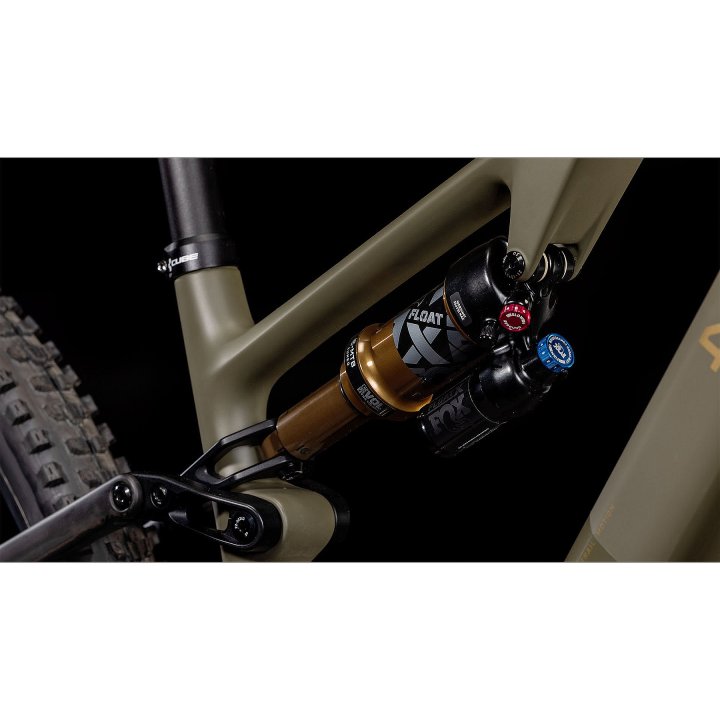 CUBE AMS HYBRID ONE44 C:68X SUPER TM 400X - 29" Carbon E-Mountainbike - 2025 - dustyolive / gold – Bild 5