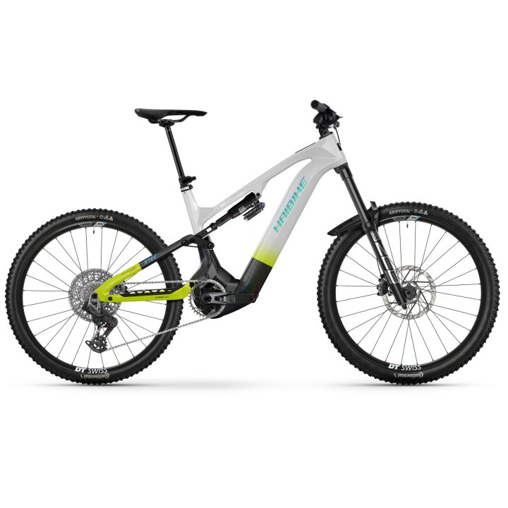 Haibike HYBE CF 11 - Carbon E-Mountainbike - 2026 - sparkling white/splatter black/radiant green
